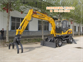 山東寶鼎小型挖掘機廠家輪式抓木機（甘蔗抓裝機）產品