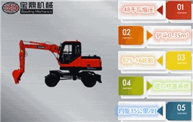 寶鼎多用途80型號(hào)輪式挖掘機(jī)