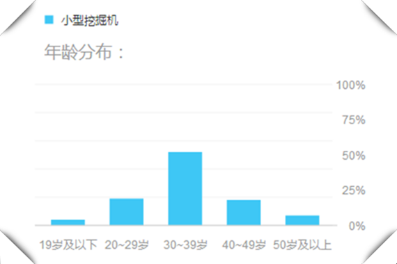小型挖掘機(jī)需求用戶年齡段統(tǒng)計(jì)表