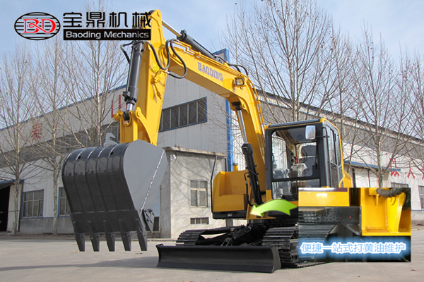 寶鼎80挖掘機(jī)抓木機(jī)采用采用一站式打黃油維護(hù)設(shè)計