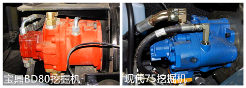 寶鼎80挖掘機對比現代75挖掘機